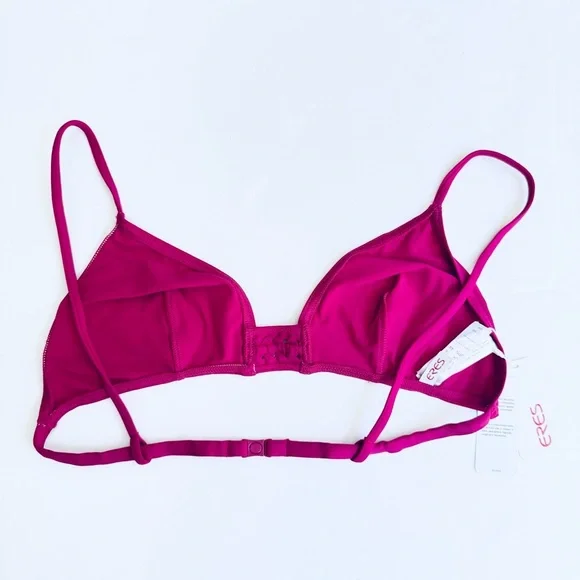 NWT ERES “Lumi” Multi Position Triangle Bikini Top Pink Fizz with Braiding - Picture 5 of 16